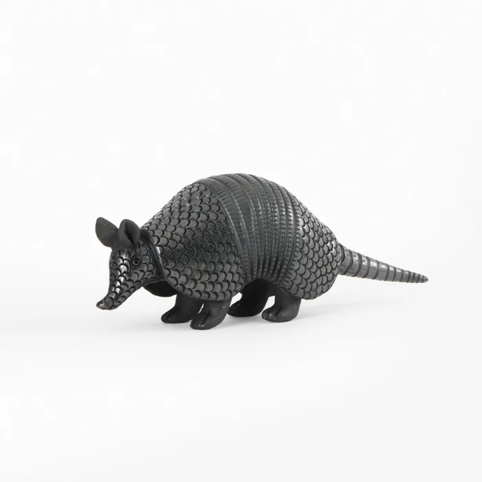 Large black clay armadillo