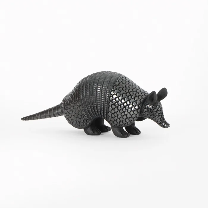 Large black clay armadillo