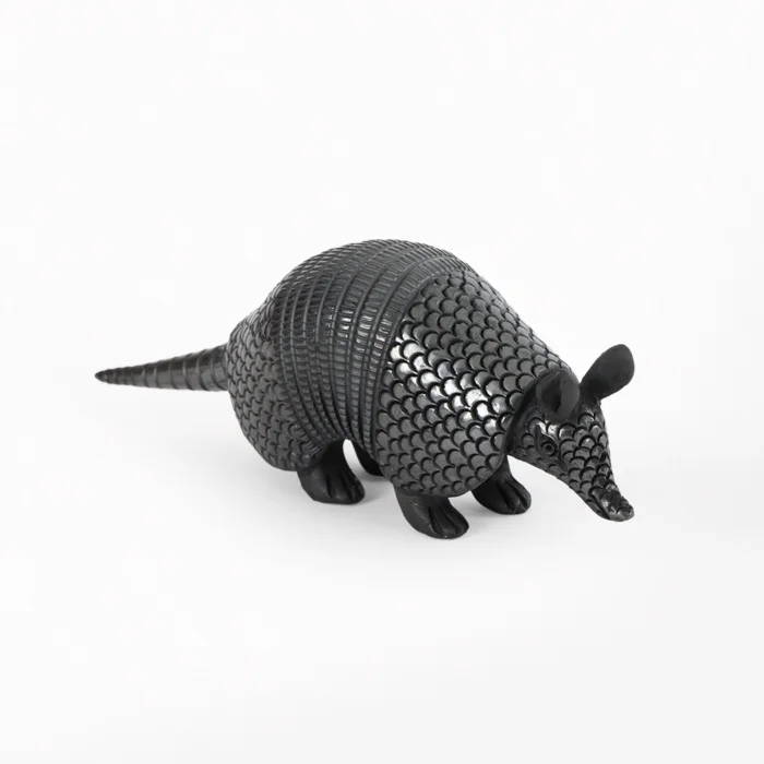 Large black clay armadillo
