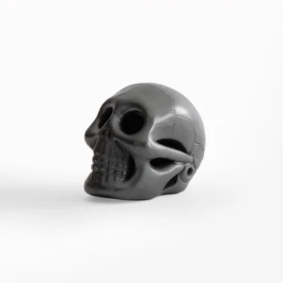 Black clay skulls