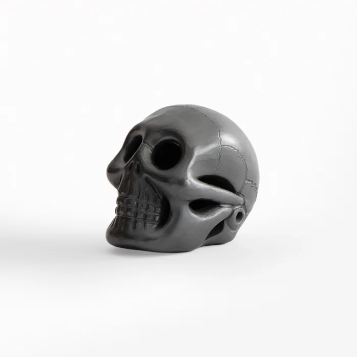 Black clay skulls
