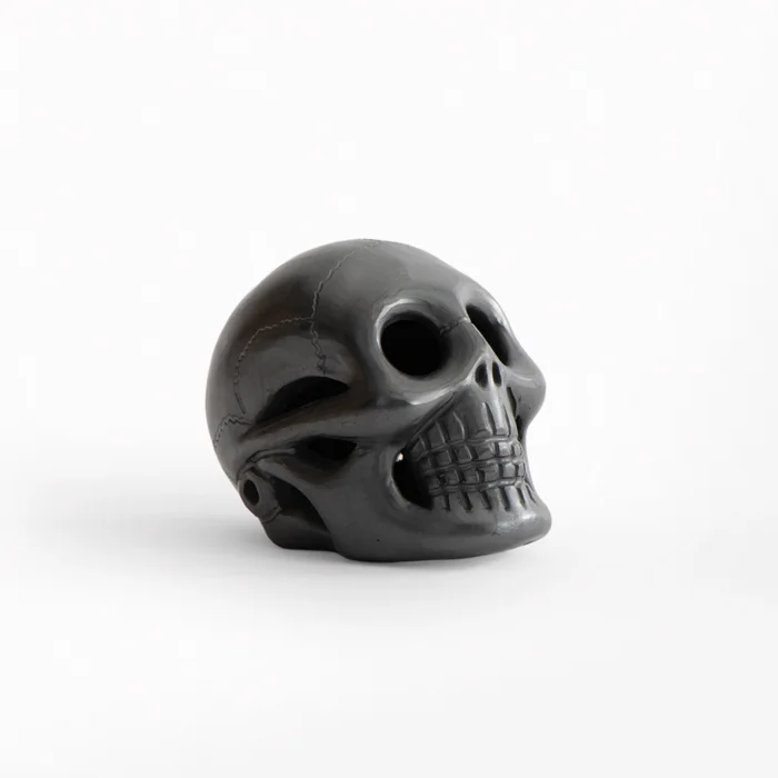 Black clay skulls