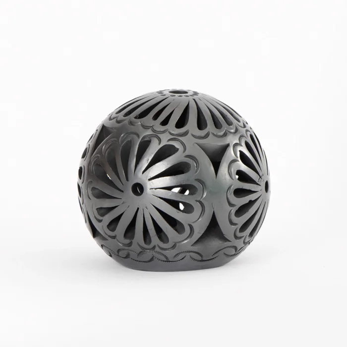Esfera de barro negro para lámpara