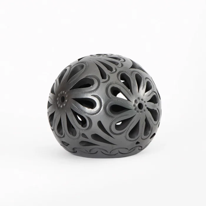 Esfera de barro negro para lámpara