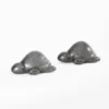 Mini black clay turtle