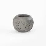 Black clay nativity scene