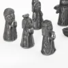 Black clay nativity scene