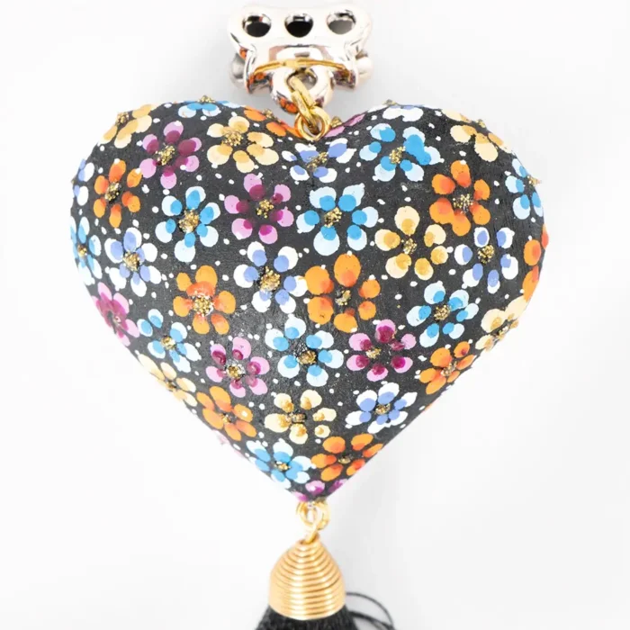 Juego de collar y aretes pintados a mano