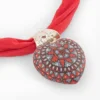 Hand-painted necklace and earrings set