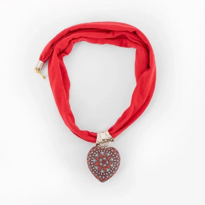 Hand-painted necklace and earrings set