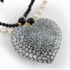 Hand-painted necklace and earrings set