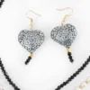 Hand-painted necklace and earrings set