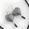 Hand-painted necklace and earrings set