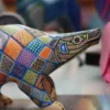 Alebrije Pangolin de colores
