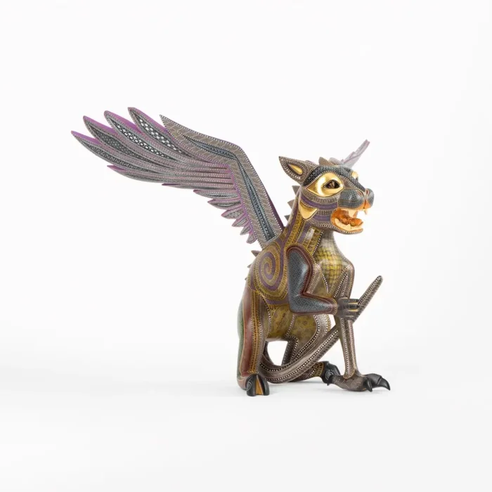 Alebrije Jaguar - Águila con hoja de oro