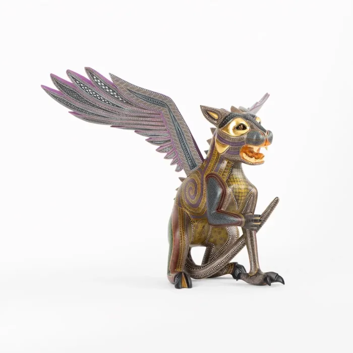 Alebrije Jaguar - Águila con hoja de oro