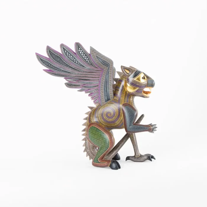 Alebrije Jaguar - Águila con hoja de oro