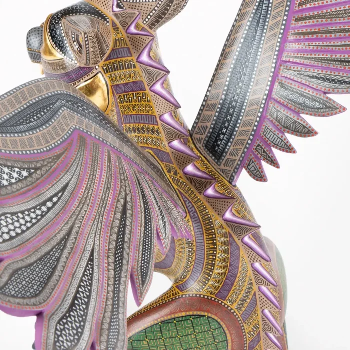 Alebrije Jaguar - Águila con hoja de oro