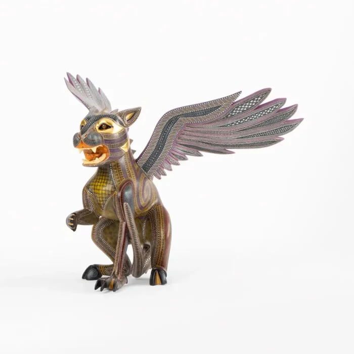 Alebrije Jaguar - Águila con hoja de oro