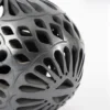 Black clay openwork skull
