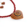 Hand-painted necklace and earrings set