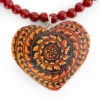 Hand-painted necklace and earrings set