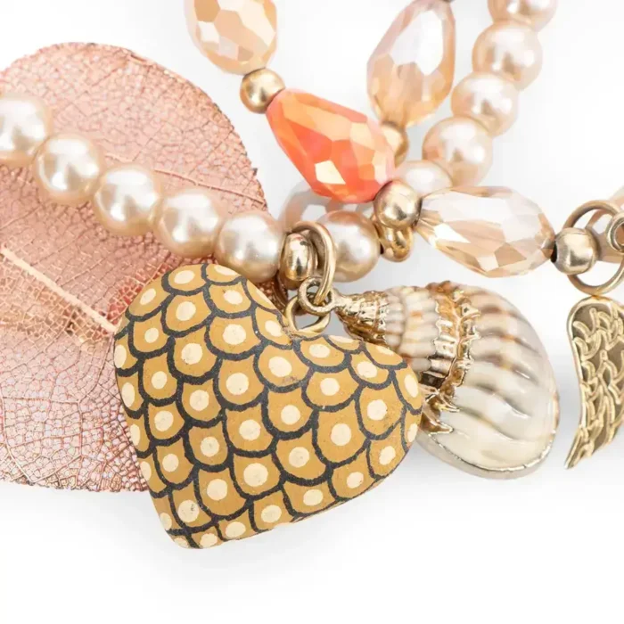 Triple bracelet with charms