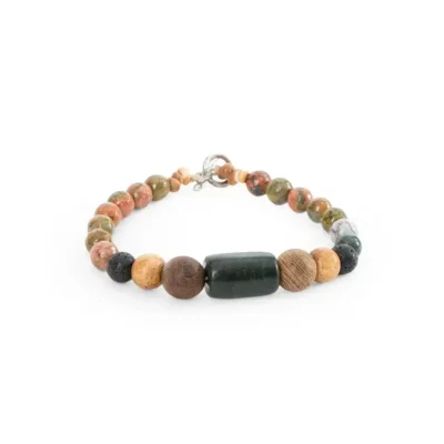 Bracelet with wooden beads