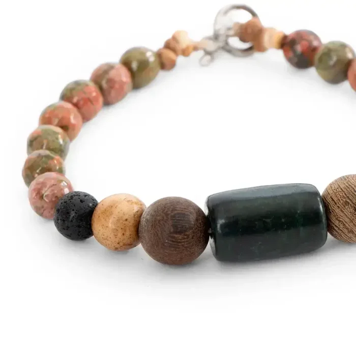 Bracelet with wooden beads