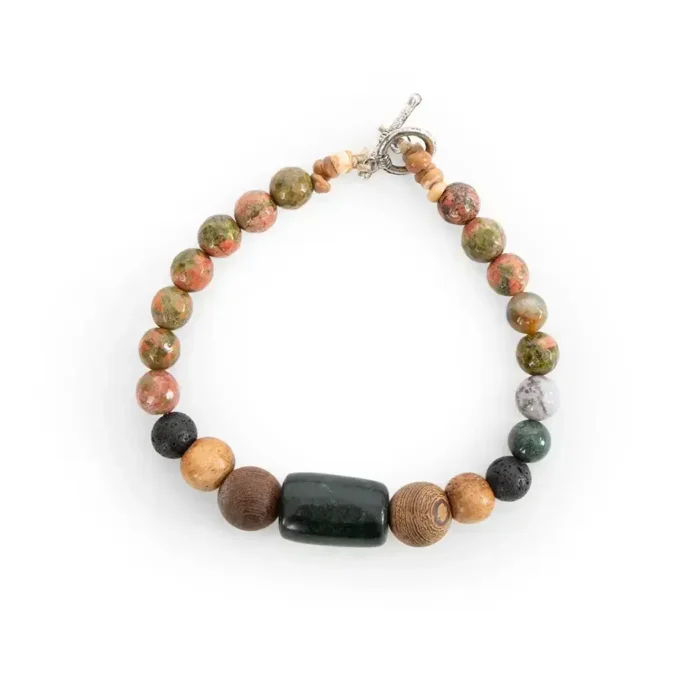 Bracelet with wooden beads