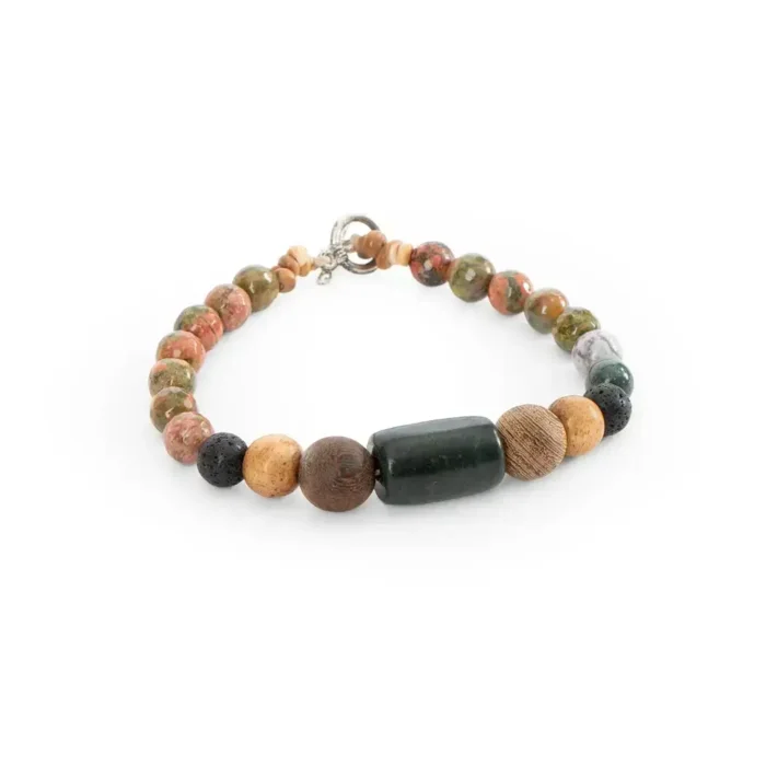 Bracelet with wooden beads