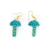 Wooden dangling earring