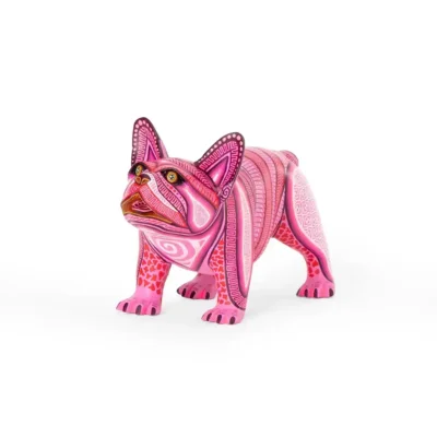 Alebrije Perro Buldog rosa