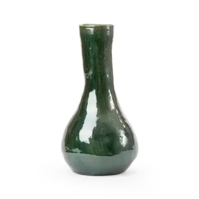 Long neck bottle green clay