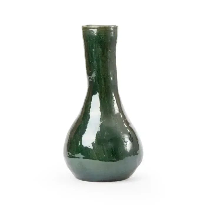 Long neck bottle green clay