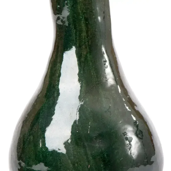 Long neck bottle green clay