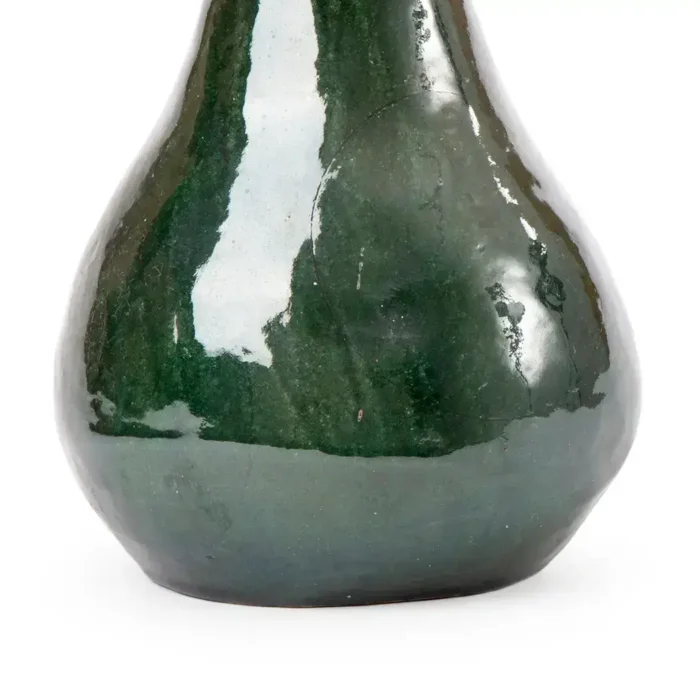 Long neck bottle green clay