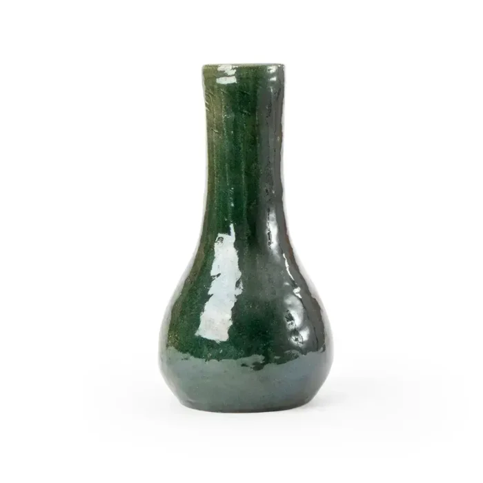 Long neck bottle green clay