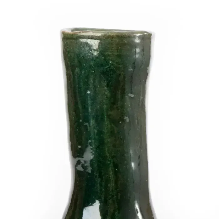 Long neck bottle green clay