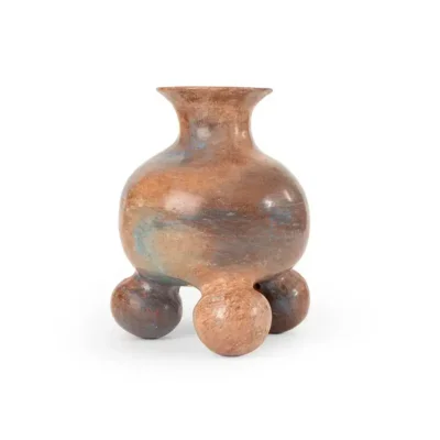 Medium blue centerpiece - terracotta