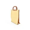 Bolsa de telar de henequén con asa de piel