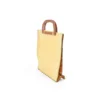 Bolsa de telar de henequén con asa de piel