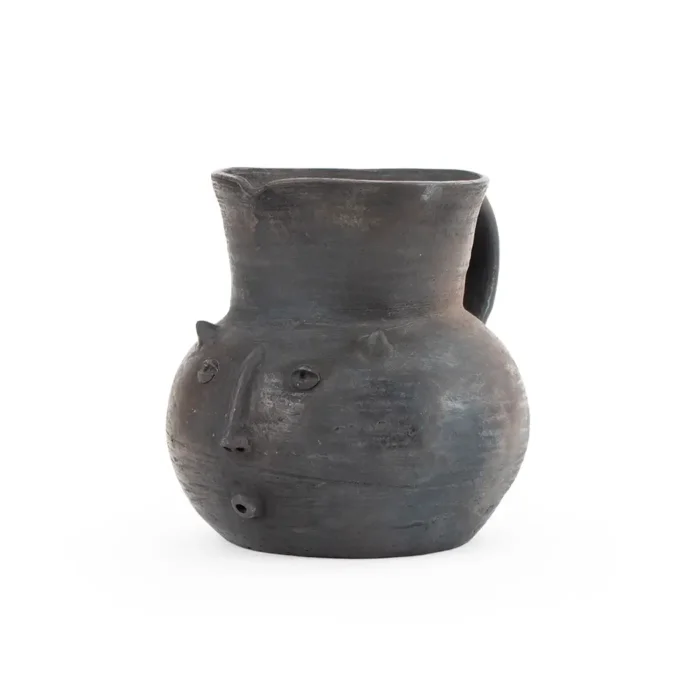Pitcher with face, smoked color