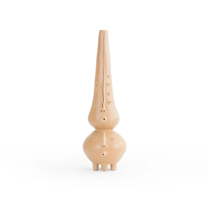 Hexapod vase with face design