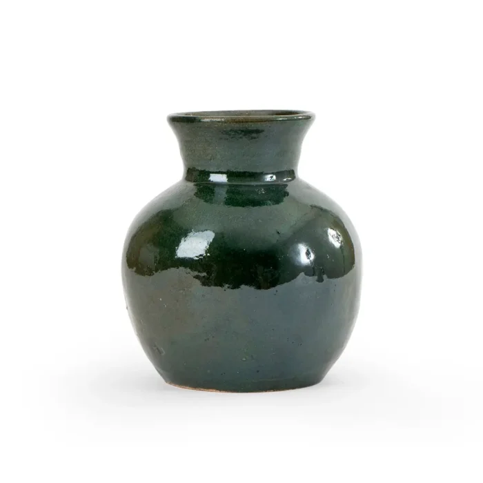 Olla de barro verde