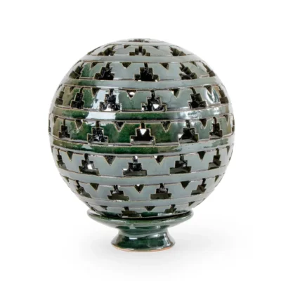 Green openwork coconut