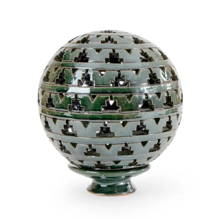 Green openwork coconut