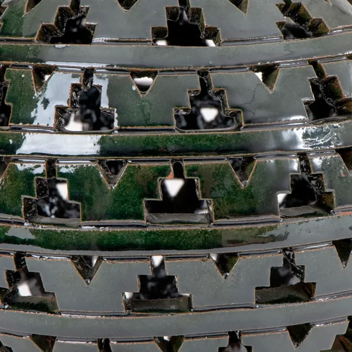 Green openwork coconut