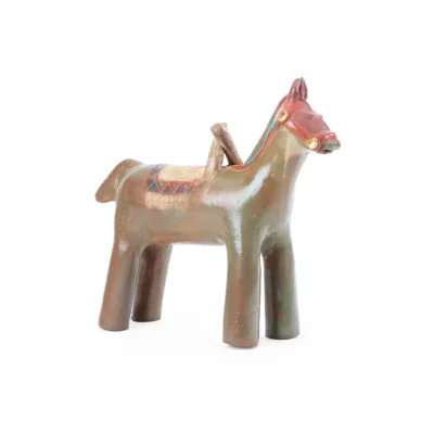 Small Horse With Engobes and Stains