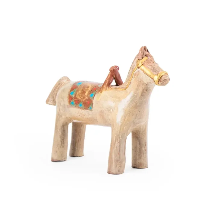 Small Horse With Engobes and Stains